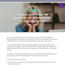 Are you deducting the business use of your home on your tax return? - IOOGO - Blog