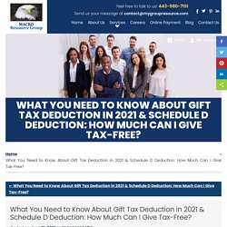 What You Need to Know About Gift Tax Deduction in 2021 & Schedule D Deduction: How Much Can I Give Tax-Free?