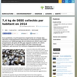 7,4 kg de DEEE collectés par habitant en 2014