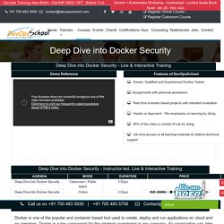 Deep Dive into Docker Security