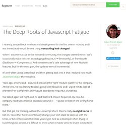 The Deep Roots of Javascript Fatigue