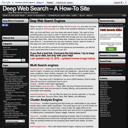 Deep Web Search - A How-To Site
