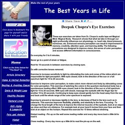 Deepak Chopra's Eye Exercises