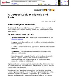 A Deeper Look at Signals and Slots