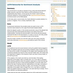 LSTM Networks for Sentiment Analysis — DeepLearning 0.1 documentation
