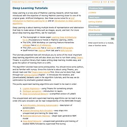 Deep Learning Tutorials — DeepLearning 0.1 documentation