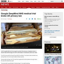Google DeepMind NHS medical trial broke UK privacy law