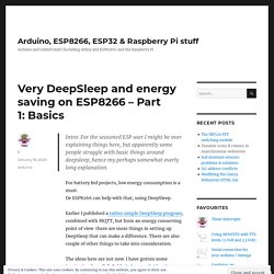 Very DeepSleep and energy saving on ESP8266 – Part 1: Basics – Arduino, ESP8266, ESP32 & Raspberry Pi stuff