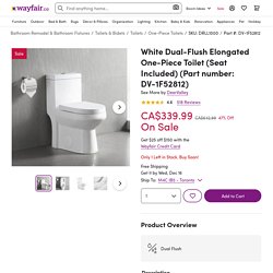 DeerValley Dual-Flush Elongated One-Piece Toilet (Seat Included) & Reviews