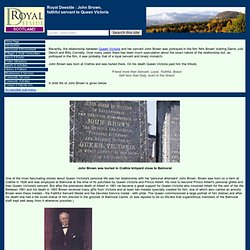 Royal Deeside, Scotland : John Brown, servant to Queen Victoria