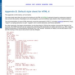 Default style sheet for HTML 4