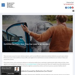 Defective Car Parts: How They Can Lead to an Accident