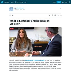 What is Statutory and Regulation Violation?: defenceslawyer — LiveJournal
