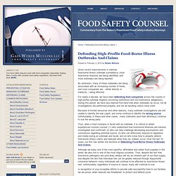 : Defending food-borne illness claims : Defending Food Safety