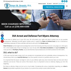What To Do When Arrested for DUI in Fort Myers Florida?