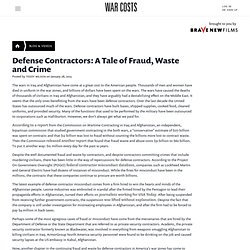 Defense Contractors: Fraud, Waste & Crime
