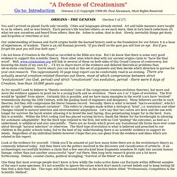 A Defense of Creationism     - Ver.2.2