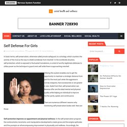 Self Defense For Girls - Social Health And Wellness