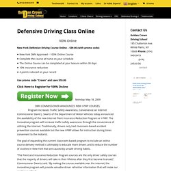 Defensive Driving Course Online White Plains