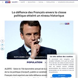 La défiance des Français envers la classe politique atteint un niveau historique