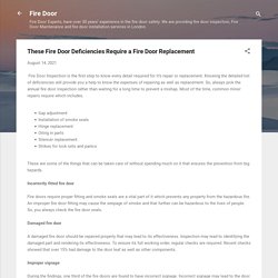 These Fire Door Deficiencies Require a Fire Door Replacement