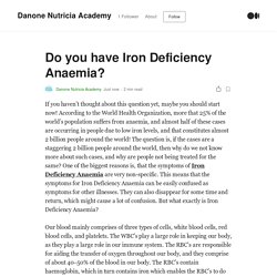 Do you have Iron Deficiency Anaemia?