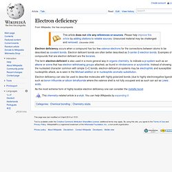 Electron deficiency