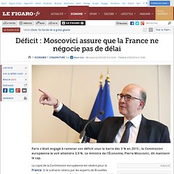 Déficit : Moscovici assure que la France ne négocie pas de délai