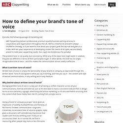 How to define your brand’s tone of voice