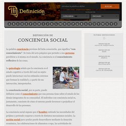 Definición de conciencia social