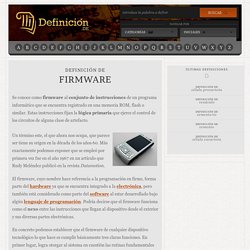 Definición de firmware