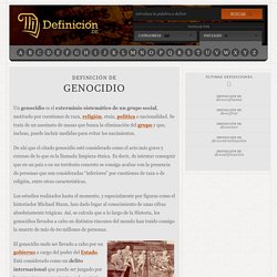 Definición de genocidio