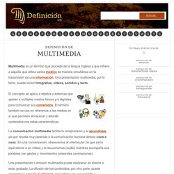 Definición de multimedia