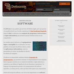 Definición de software