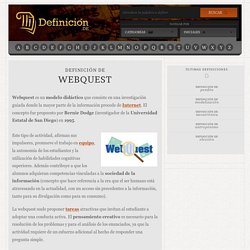 Definición de webquest
