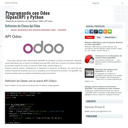 Definicion de Clases Api Odoo ~ Programando con Odoo (OpenERP) y Python