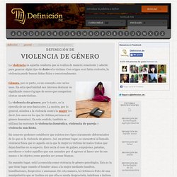 Definición de violencia de género