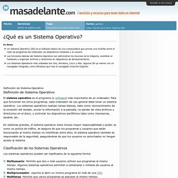 Definición de Sistema Operativo