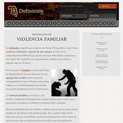 Definición de violencia familiar