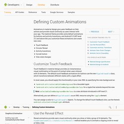 Defining Custom Animations