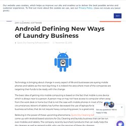 Android Defining New Ways of Laundry Business - QDC Software
