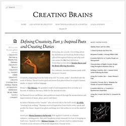 Defining Creativity, Part 3: Inspired Poets and Creating Dieties « Creating Brains