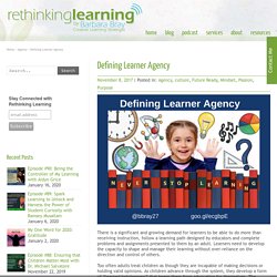 Defining Learner Agency