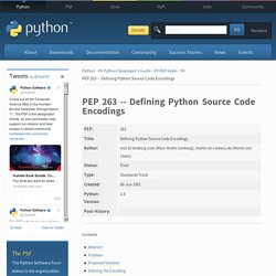 Defining Python Source Code Encodings