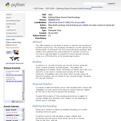 Defining Python Source Code Encodings