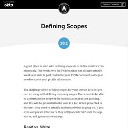 Defining Scopes - OAuth 2.0 Servers