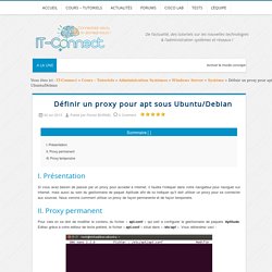 Définir un proxy pour apt sous Ubuntu/Debian﻿