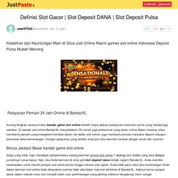 Definisi Slot Gacor