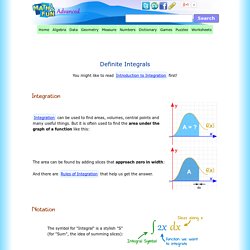 Definite Integrals