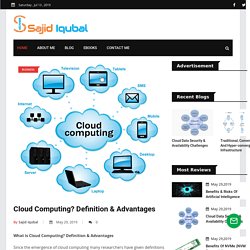 Cloud Computing? Definition & Advantages